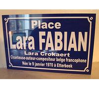 Noir & Mat Sérigraphie Place Lara Fabian Plaque de Rue création Originale édition limitée Cadeau Fan collectionneur
