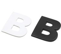 Noir Métal B Lettre Alphabet Forme emblème Autocollant Badge pour Voiture