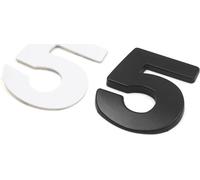 Noir Métal Numéro 5 Autocollants adhésifs Forme emblème Badge pour Voiture
