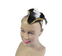 Noir Mini Chapeau Pirate Serre-Tête Accessoire Déguisement Adulte Flibustière