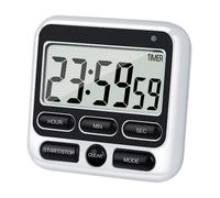 Noir - Minuterie de cuisine utile, son fort de 70 à 90db, écran numérique, conception de boutons, horloge, ch