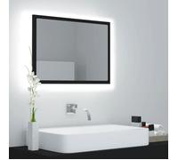 (Noir)Miroir contemporain - SIGNOR - Miroir à LED de salle de bain Noir 60x8,5x37 cm Acrylique 573216