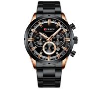 (noir) Montre à quartz classique de luxe Curren 8355 pour homme