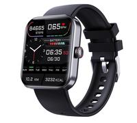 (noir) Montre connectée Bluetooth de surveillance de la glycémie F57L Montre connectée non invasive