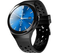 Noir Montre de sport avec mesure de la fréquence cardiaque Etanche 10 modes de sport Enregistrer les données pour une durée illimitée Support de Google Fit