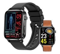 (noir) Montre intelligente Glycémie Sangao Laser Santé Traitement Température Précise Oxygène Sanguin