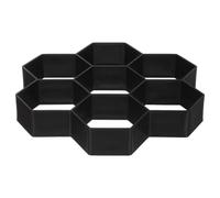 Noir Moule Réutilisable Japonerie en Plastique PP, Hexagonal | Moule de Sol Plastique, Moule pour Brique, Moule Pavé pour Cailloux, Moules à Ciment