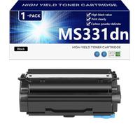 Noir MS331dn Cartouche de Toner Haute Capacité Compatible pour Lexmark MS331dn MS431dn MS431dw MX331adn MX431adn MX431adw Imprimante, Impression Haute Définition, 3000 Pages,Black-1 Pack