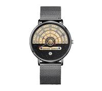 (Noir Noir Rose) Montres de calendrier de créativité ciel étoilé pour hommes Montre de sport décontractée