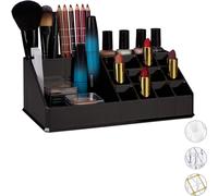 Noir Organisateur Cosmétique Acrylique Rangement Make-Up 16 Casier Maquillage Support Rouge À Lèvre, Taille Unique