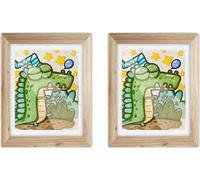 (Noir, pack de 4) Cadre artistique pour enfants, cadre pour enfants avec ouverture frontale, cadre photo A4 modifiable pour les graphiques d'enfants, cadre de rangement pour les œuvres d'art peut être