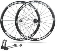 Noir,Paire de Roues de vélo de Course 700C avec Blocage Rapide, Frein sur Jante, pour vélos, Jante en Alliage d'aluminium, moyeux 20/24H pour Cassettes 8/9/10/11 Vitesses