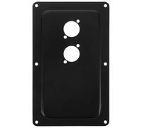 Noir Panneau Arrière Métallique DIY Audio pour Haut-parleur 15 Pouces | Bornier de Connexion, Résistance aux Vibrations, Large Compatibilité Enceintes Pa, Home Cinéma et Salles de Répétition