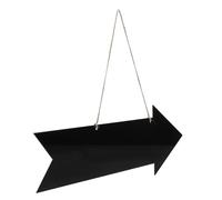 Noir Panneau Directionnel Flèche Suspendue en Acrylique, Double Face | Facile à Accrocher, Usage Polyvalent, Porte-affiche Suspendu, Compatible Craie, pour Fêtes et Classes