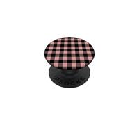Noir pêche Rose Vichy Preppy esthétique Girly Tendance PopSockets PopGrip Adhésif