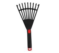 Noir Petit Confortable Plastique en Râteau Main Poignée, pour Jardin | Parterre de Fleurs et Travaux de Jardinage, Surface Lisse, Solide et Sûr, Outil Léger Noir