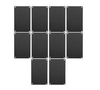 Noir Plaque Nominative Lot de 10 en Aluminium, Multifonction | Graver ou Imprimer, Format Métal pour Cadres Photo et Souvenirs, Usage Jardin ou Bureau