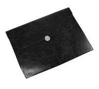 Noir Pochette à Dossiers A4 Bouton Magnétique, Grosse Capacité, en Cuir | Protection Documentaire Légère, Rangement Ordonné pour Papiers et Fichiers, Adaptée aux Réunions Professionnelles