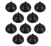 Noir Porte-drapeau de Bureau Lot de 10 en Plastique, Rond | Socle Miniature pour Drapeau National Entreprise, Usage Salle de Conférence et Bureau, Démontable