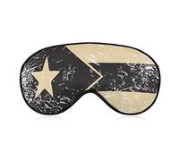 Noir Porto Rico rétro drapeau drôle sommeil masque pour les yeux doux bandeau yeux couverture avec sangle réglable nuit visière pour hommes femmes