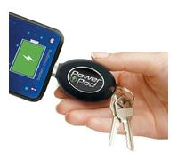 Noir POWER POD | VENTEO | Mini Batterie externe | Chargeur portable en porte|clés | Disponible en deux versions