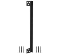 Noir Protecteur de Loquet de Porte en Acier Inoxydable, Forme L | Plaque Discrète pour Portes à Ouverture Extérieure, Installation Rapide Vis, Outils et Notice