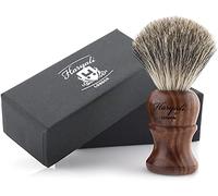 Noir Pur Poils de Blaireau pour Hommes Brosse de Rasage avec Pure Rose Manche en Bois