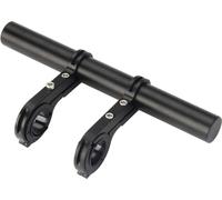 Noir Rallonge de guidon de vélo de 20cm, Support de rallonge de guidon de vélo à double pince Pour maintenir les lampes de moto électrique, les tachymètres, le support de téléphone GPS