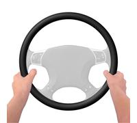 (Noir République tchèque) Housse de volant élastique universelle en silicone pour voiture, texture douce