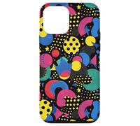 Noir rétro années 80 90 Pop Dot Burst Pattern Coque pour iPhone 12 Mini