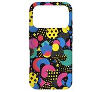 Noir rétro années 80 90 Pop Dot Burst Pattern Coque pour iPhone 17 Pro