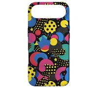 Noir rétro années 80 90 Pop Dot Burst Pattern Coque pour iPhone Air