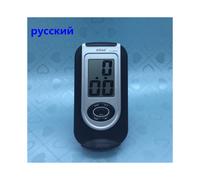 (noir)Réveil parlant russe écran LCD numérique jaune noir et orangemontre