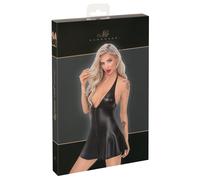 Noir - robe courte moulante effet serpent - noir - L