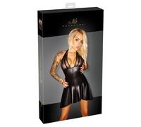 Noir - Robe courte sexy à buste transparent Noir S