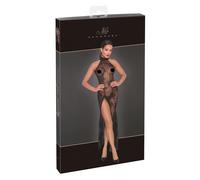 Noir - robe longue transparente fleurie (noire)
