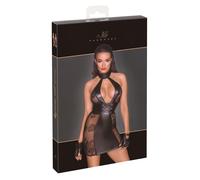 Noir - robe mini lacée (noire) - L