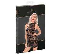 Noir - robe mini noire sans manches à motif de roses - M