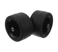 Noir Roue de Rechange PVC, 2 Pièces, pour Chariot Pliant Trou 8mm | Roulettes Pleines à Grand Diamètre, Installation Rapide, Structure Renforcée, pour Camping et Plage