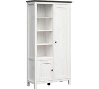 NOIR ROUGE BLANC Hessen Etagère 106 cm avec 2 portes et 4 étagères sibiu bois clair larches