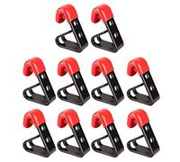 Noir + rouge Outil d'organisation de garage en métal Petit crochet Cintre mural Rangement pour suspendre un balai Grand lourd lourd