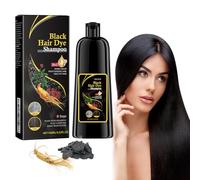 Noir Shampoing Colorant, Shampoing Cheveux Blanc Instantanée, Shampooing Teinture Instantanée pour Cheveux, Black Hair Dye Shampoo 3 in 1, Hair Color Shampoo pour Hommes Femmes (Noir)