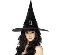 Noir Sorcières Chapeau Femmes Halloween Evil Accessoire Déguisement