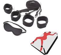 Noir Stripe Nylon Non LinéAire IntéRieur Yoga Fitness Multifonction RéGlable Sport Band avec Sleep Eye Cover - D2