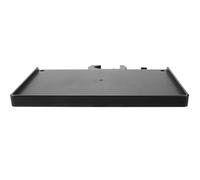 Noir, Support de Microphone à Pince Plateau de Rangement pour Pied de Micro | Plastique et Fer, Bords Relevés et Surface Lisse, pour Power Bank, Streaming Desk, Musiciens et Podcasteurs