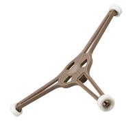 Noir Support de Plateau Tournant Micro-ondes Plastique, à Trois Bras | Installation Simple, Cadre Triangulaire, Noyau Circulaire à Roulettes, Maintien Stable pour Plat et Anneau