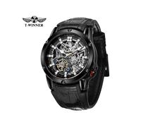 (noir) T-Winner Nouvelle 2023 Hommes Mouvement Mécanique Automatique Montre Bracelet En Cuir Squelette