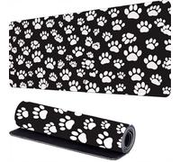 Noir Tapis de Souris Gamer 700 x 300 x 3mm Blanc Tapis Souris XXL Extended Mousepad Desk Mat avec Base en Caoutchouc Antidérapant, Imperméable Mouse Pad, pour Ordinateur, PC, Bureau, Maison r-150