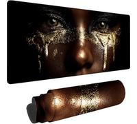 Noir Tapis de Souris Gamer, Grand Tapis de Souris XXL 700 x 400 x 4 mm, Portrait Mouse Pad Gaming Accessoire, Caoutchouc Antidérapante Mousepad, Améliore la précision et la Vitesse pour Gamer w-4713