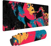 Noir Tapis de Souris Gaming 900x300x3 mm Grand Tapis de Souris XXL, Abstrait Mouse Pad à Bords Cousus, Lavable, Base en Caoutchouc Antidérapante Mousepad Gaming pour Decoration Maison, Cadeau z-3961